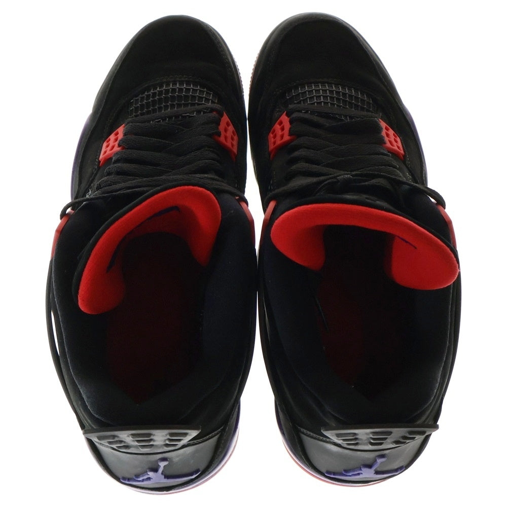 NIKE(ナイキ) AIR JORDAN 4 RETRO RAPTORS エアジョーダン 4 レトロ ラプターズ ハイカットスニーカー ブラック US9.5/27.5cm AQ3816-065