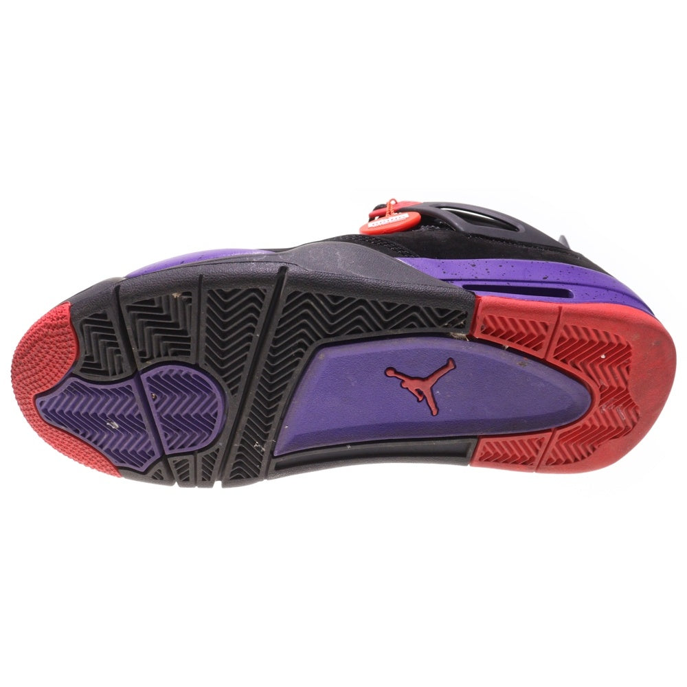 NIKE(ナイキ) AIR JORDAN 4 RETRO RAPTORS エアジョーダン 4 レトロ ラプターズ ハイカットスニーカー ブラック US9.5/27.5cm AQ3816-065