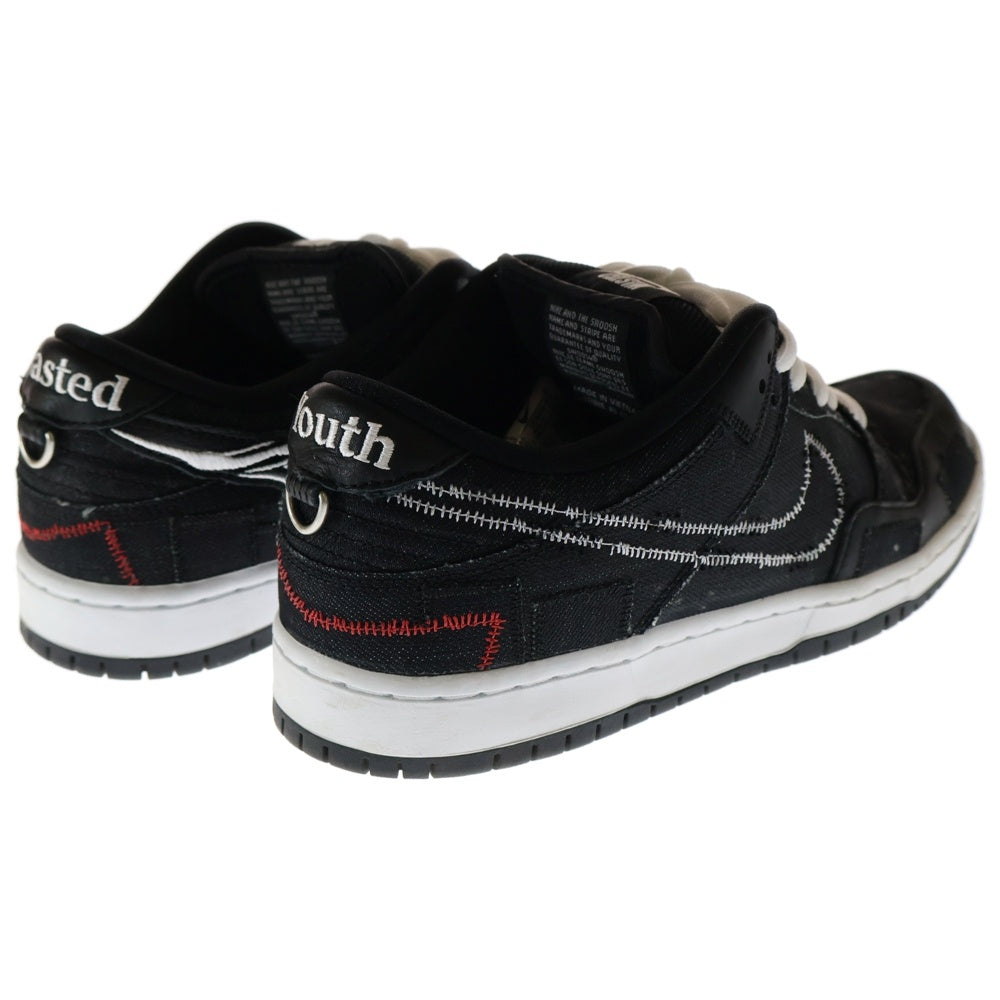 NIKE SB(ナイキエスビー) ×Wasted Youth DUNK LOW PRO QS ウェイステッドユース ダンク ローカットスニーカー ブラック US9.5/27.5cm DD8386-001