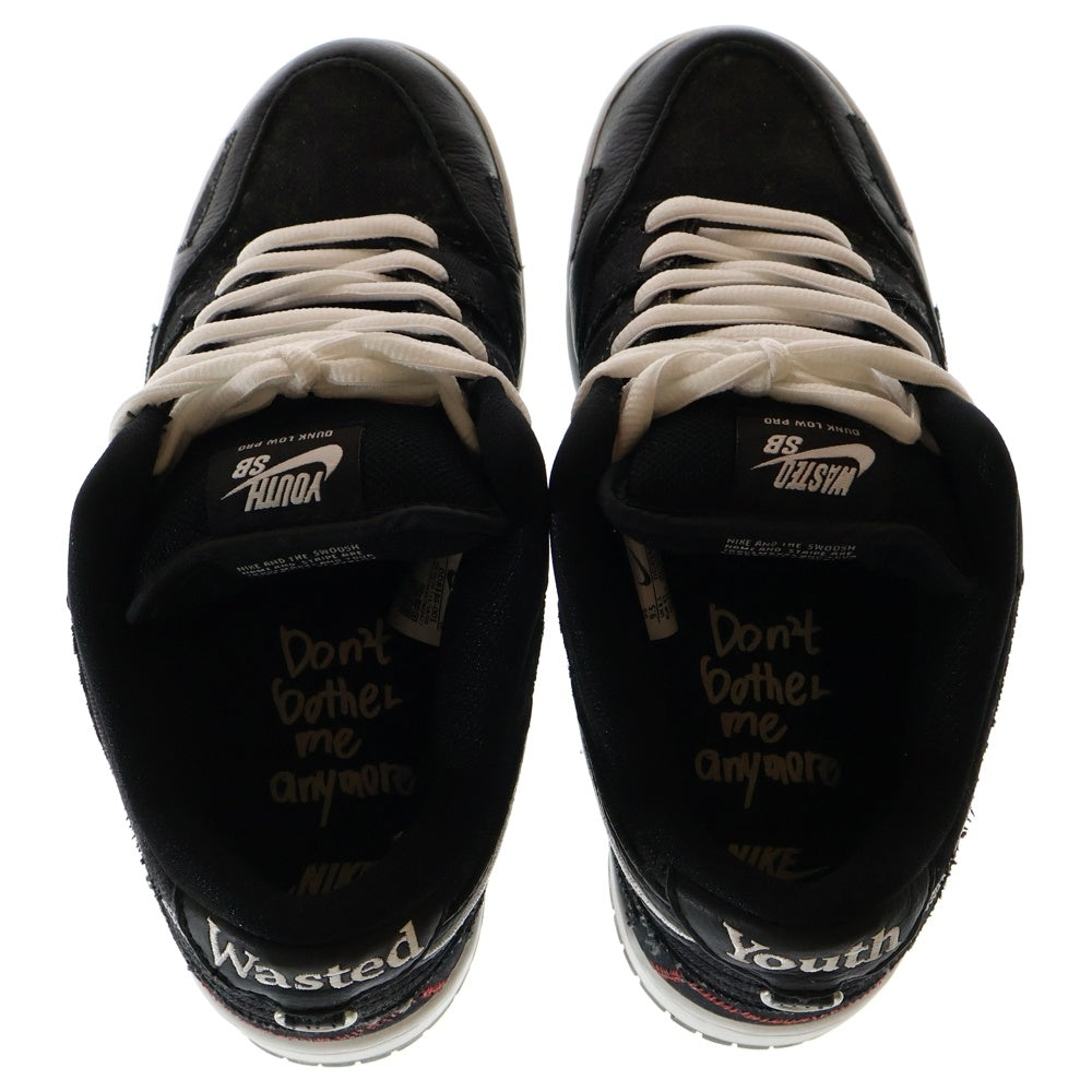 NIKE SB(ナイキエスビー) ×Wasted Youth DUNK LOW PRO QS ウェイステッドユース ダンク ローカットスニーカー ブラック US9.5/27.5cm DD8386-001