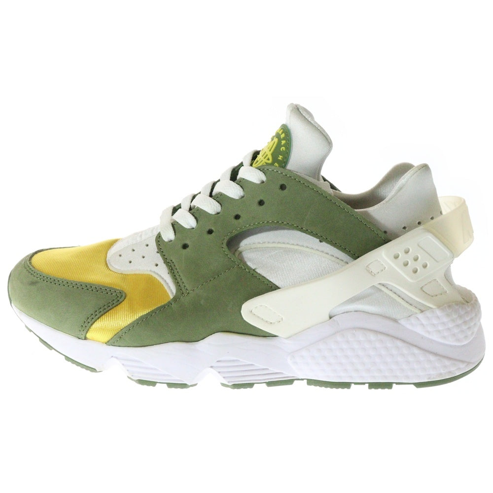 NIKE(ナイキ) ×STUSSY AIR HUARACHE DARK OLIVE ストゥーシー エアハラチ ダークオリーブ ローカットスニーカー ホワイト/カーキ US10/28cm DD1381-300