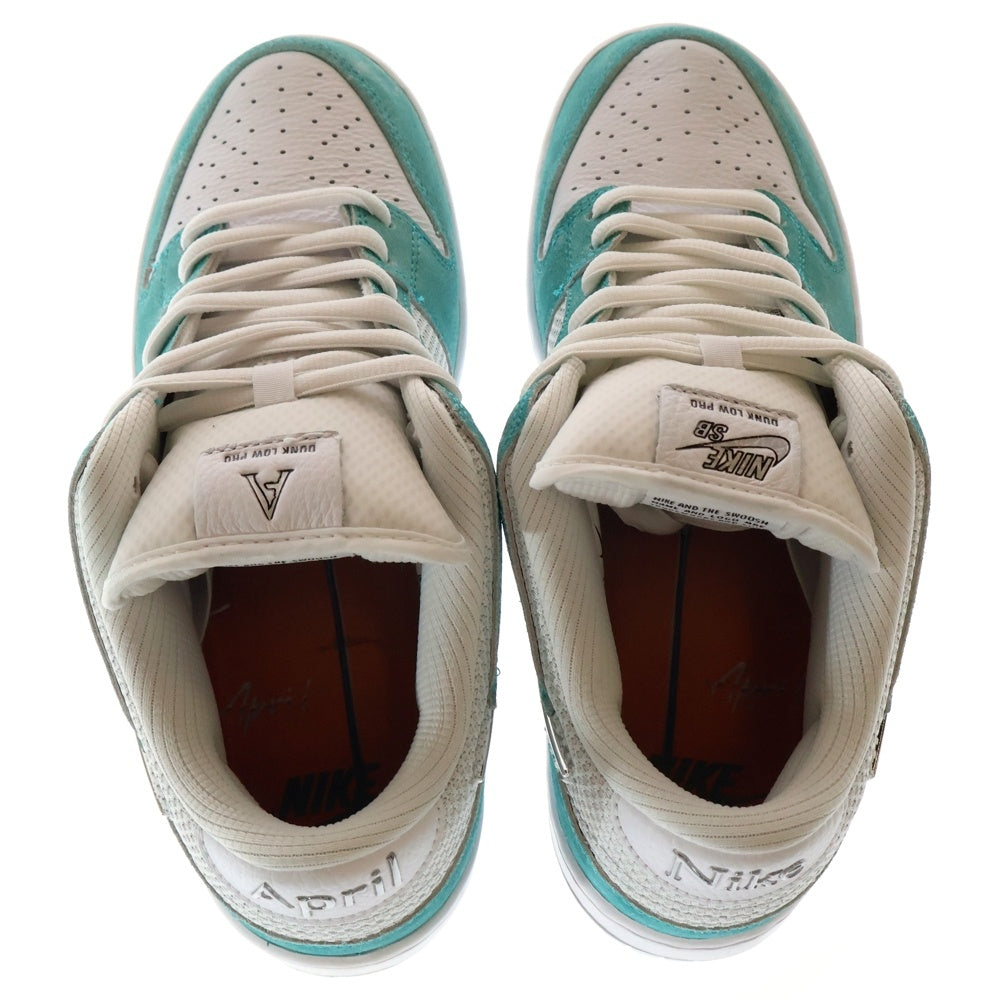 NIKE SB(ナイキエスビー) DUNK LOW PRO QS APRIL SKATEBOARDS ダンクロー エイプリルスケートボード ローカットスニーカー ライトグリーン US9.5/27.5cm FD2562-400