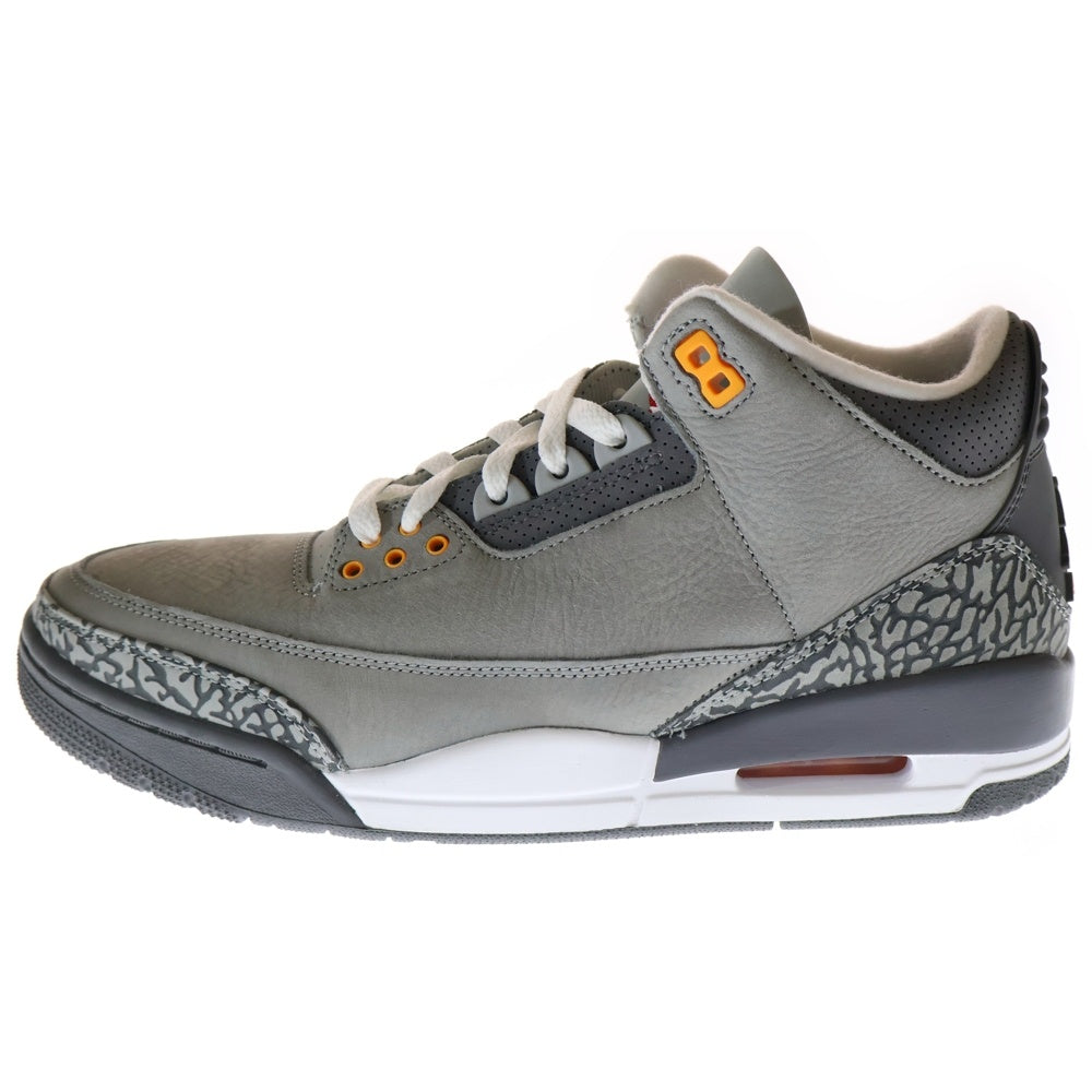 NIKE(ナイキ) AIR JORDAN 3 COOL GREY エアジョーダン3 クールグレー ローカットスニーカー グレー US9.5/27.5cm CT8532-012