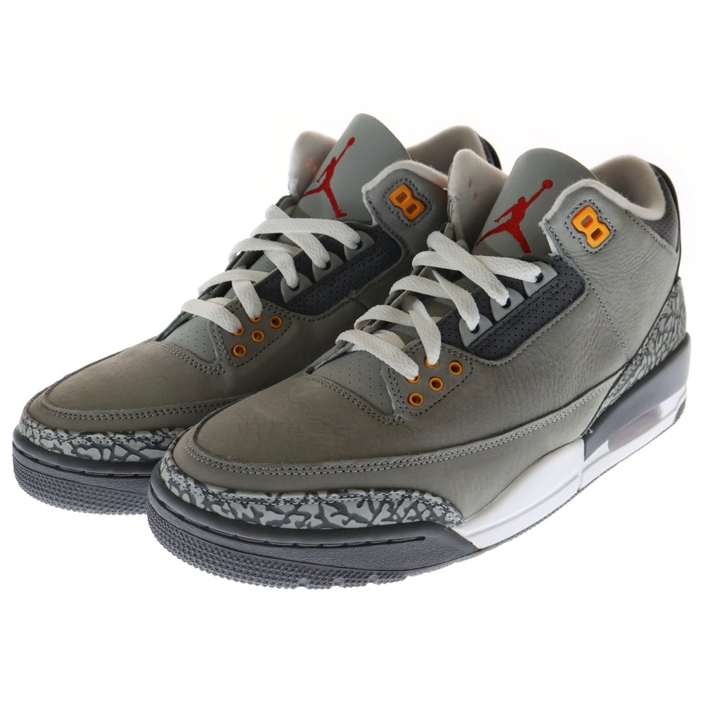NIKE(ナイキ) AIR JORDAN 3 COOL GREY エアジョーダン3 クールグレー ローカットスニーカー グレー US9.5/27.5cm CT8532-012