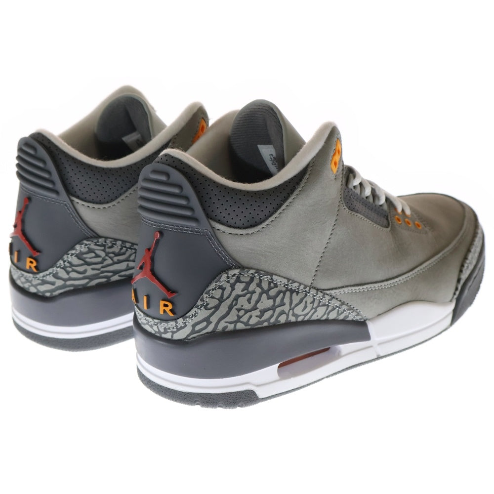 NIKE(ナイキ) AIR JORDAN 3 COOL GREY エアジョーダン3 クールグレー ローカットスニーカー グレー US9.5/27.5cm CT8532-012