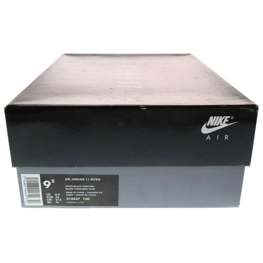 NIKE(ナイキ) AIR JORDAN 11 RETRO CONCORD エアジョーダン 11 レトロ コンコルド ハイカットスニーカー ホワイト/ブラック US9.5/27.5cm 378037-100