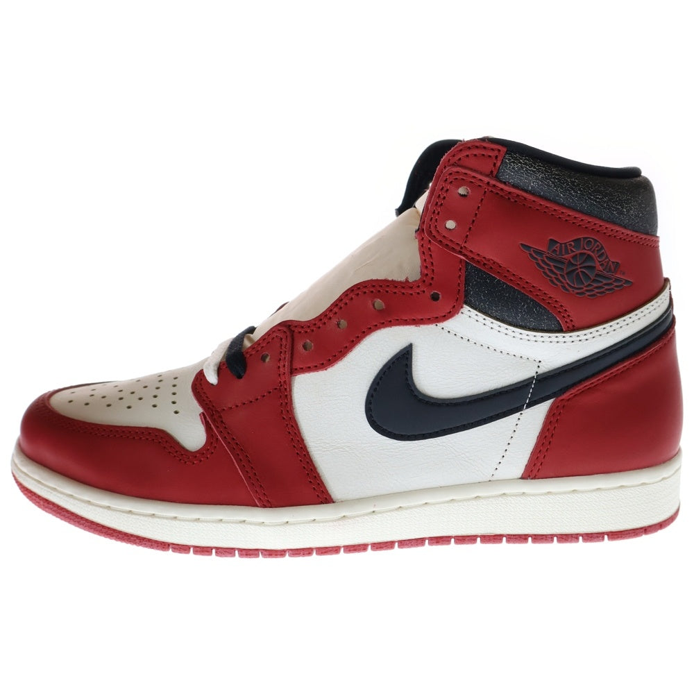 NIKE(ナイキ) AIR JORDAN 1 LOST&FOUND エアジョーダン1 ロスト&ファウンド シカゴ ハイカットスニーカー ホワイト/レッド US9.5/27.5cm DZ5485-612
