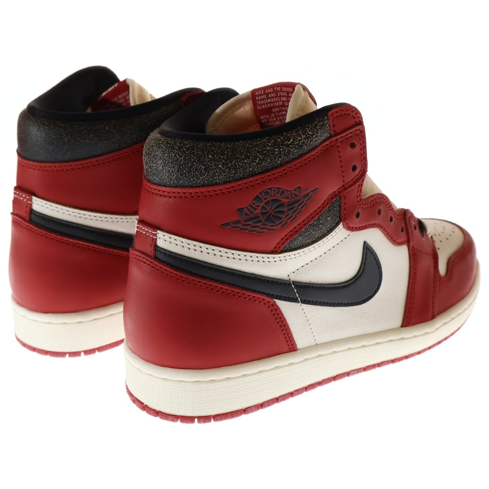 NIKE(ナイキ) AIR JORDAN 1 LOST&FOUND エアジョーダン1 ロスト&ファウンド シカゴ ハイカットスニーカー ホワイト/レッド US9.5/27.5cm DZ5485-612