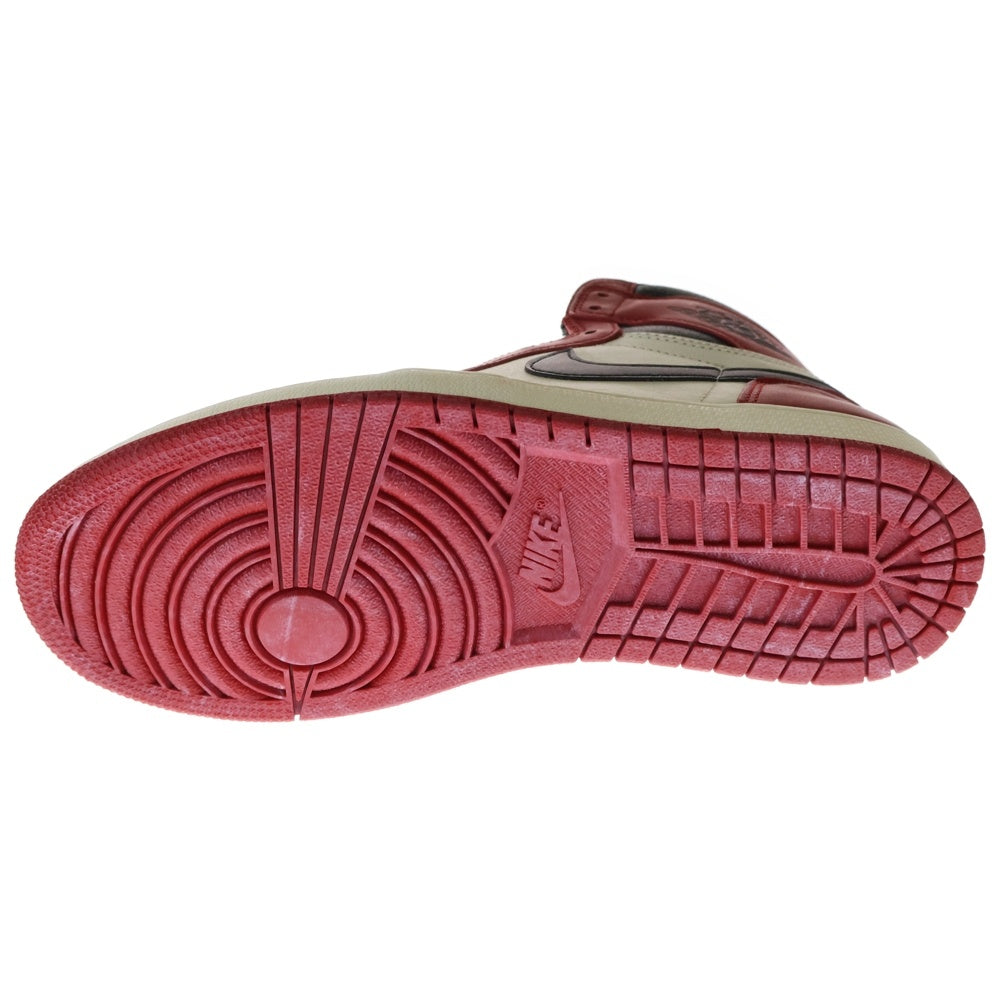 NIKE(ナイキ) AIR JORDAN 1 LOST&FOUND エアジョーダン1 ロスト&ファウンド シカゴ ハイカットスニーカー ホワイト/レッド US9.5/27.5cm DZ5485-612