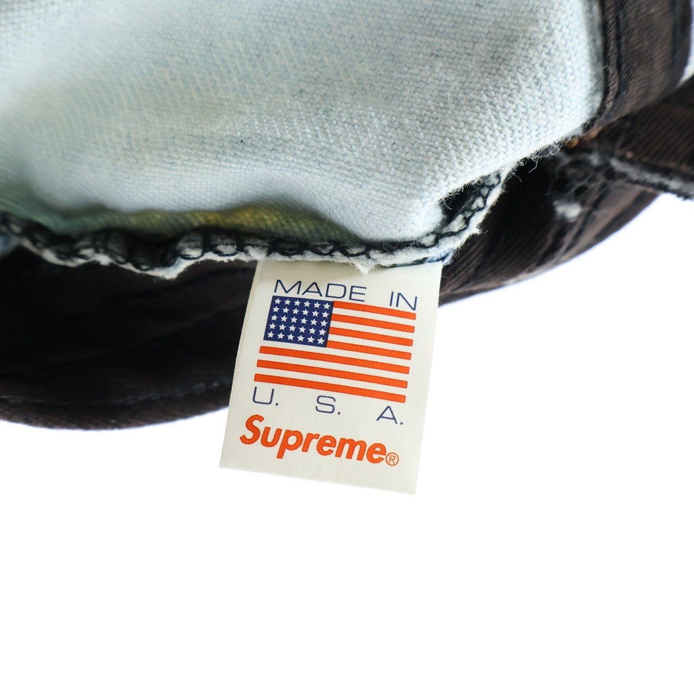 SUPREME(シュプリーム) Washed Chino Twill Camp Cap Denim ボックスロゴ ウォッシュド チノ ツイルキャンプキャップ デニム 帽子 インディゴ