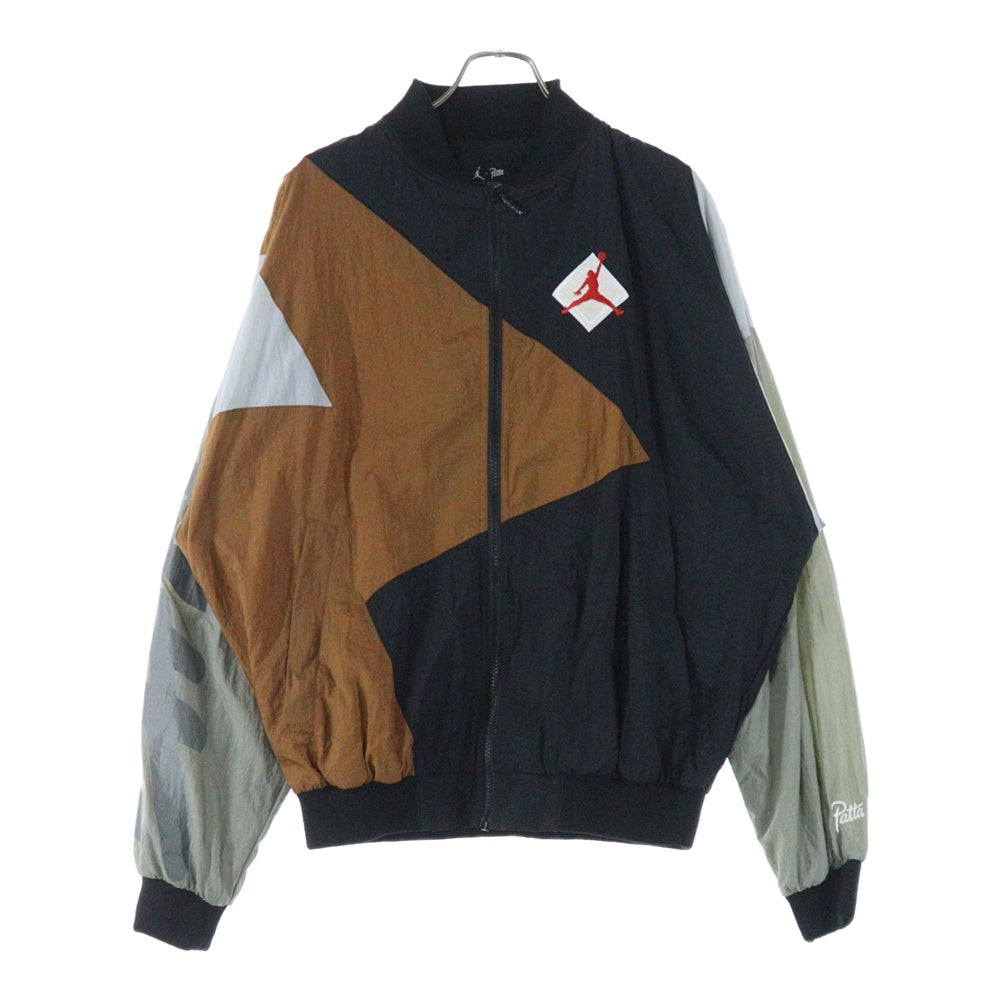 NIKE(ナイキ) ×PATTA TRACK NYLON JACKET パタ トラック ジップアップ ナイロンジャケット ブラック/ブラウン SU190105EAG