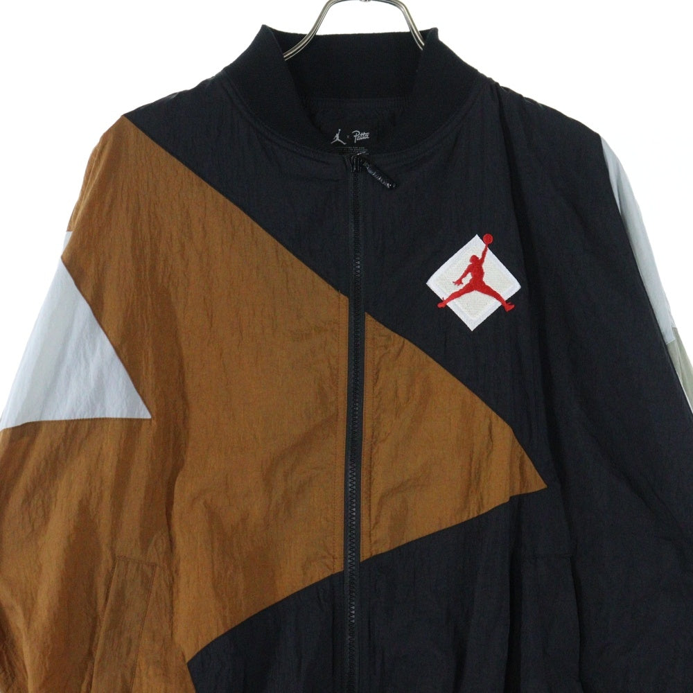 NIKE(ナイキ) ×PATTA TRACK NYLON JACKET パタ トラック ジップアップ ナイロンジャケット ブラック/ブラウン SU190105EAG
