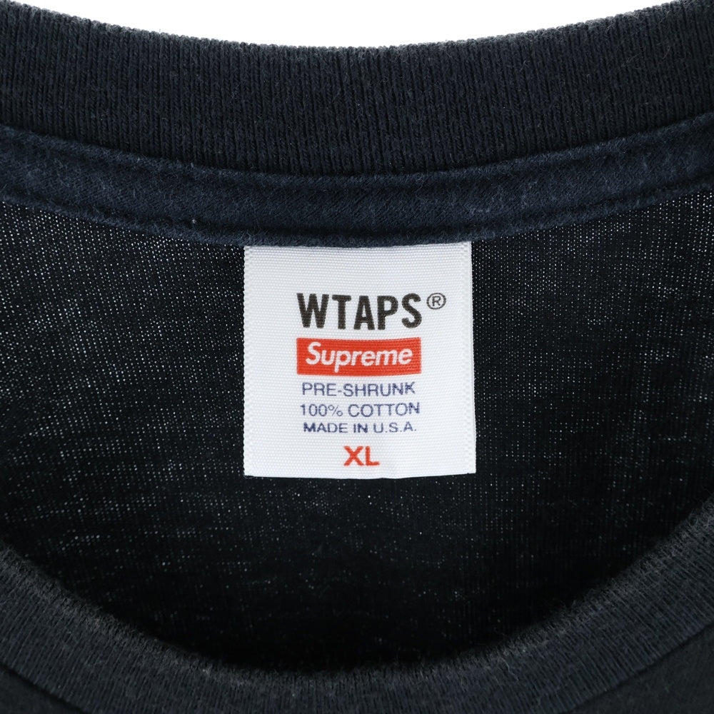 SUPREME(シュプリーム) 21AW×WTAPS Sic'em! Tee ダブルタップス シッケム ロゴプリント 半袖 Tシャツ ブラック