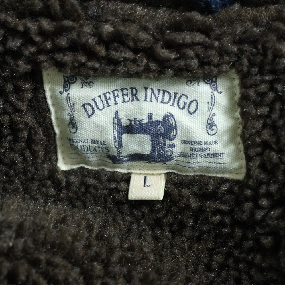 The DUFFER of St.GEORGE(ザダファーオブセントジョージ) 裏ボア ジップアップジャケット ブルゾン インディゴ DF-CD-77859