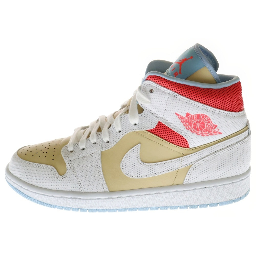 NIKE(ナイキ) WMNS AIR JORDAN 1 MID SE SESAME ウィメンズ エアジョーダン1 セサミ ハイカットスニーカー ホワイト/ブラウン US11.5/28.5cm CZ0774-200