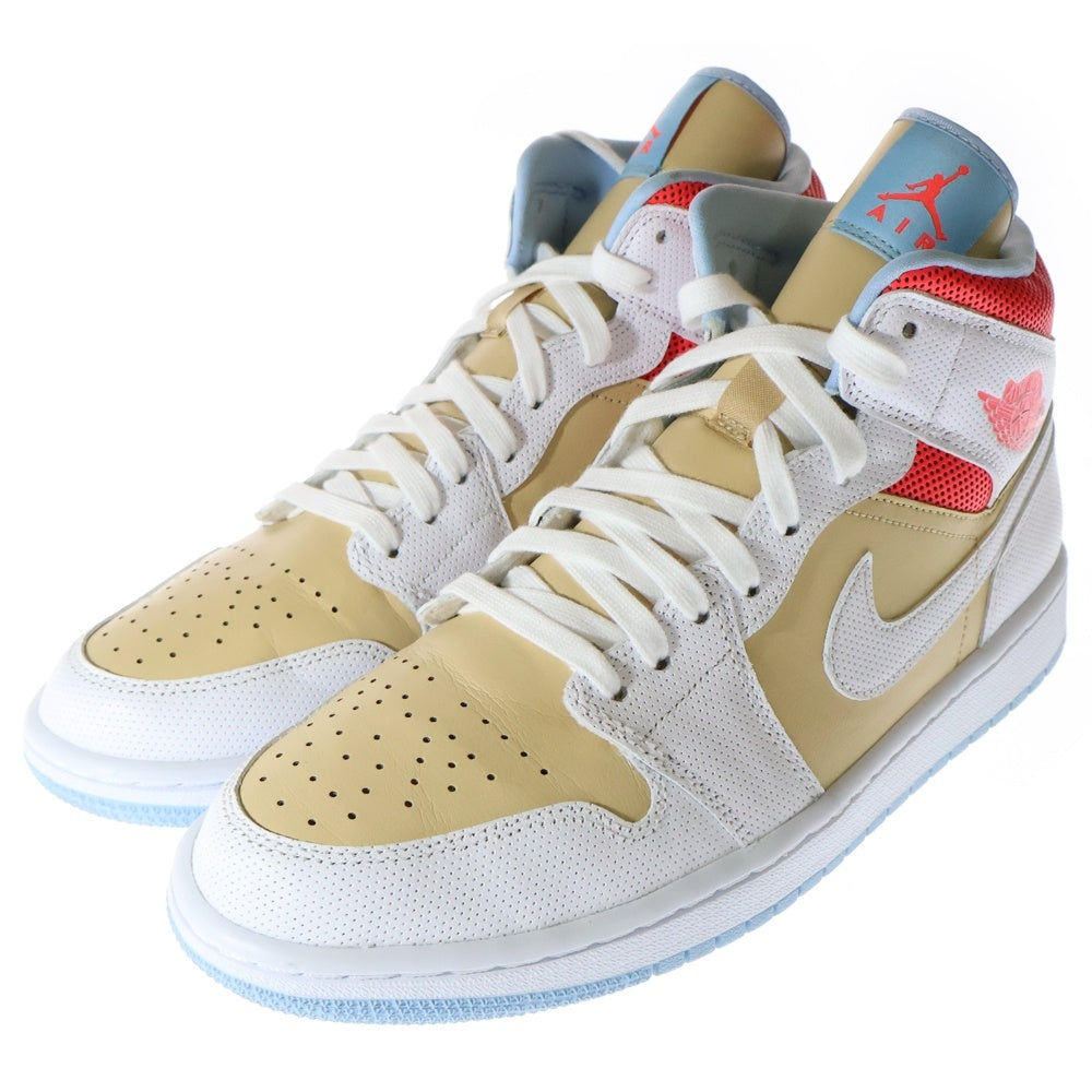 NIKE(ナイキ) WMNS AIR JORDAN 1 MID SE SESAME ウィメンズ エアジョーダン1 セサミ ハイカットスニーカー ホワイト/ブラウン US11.5/28.5cm CZ0774-200