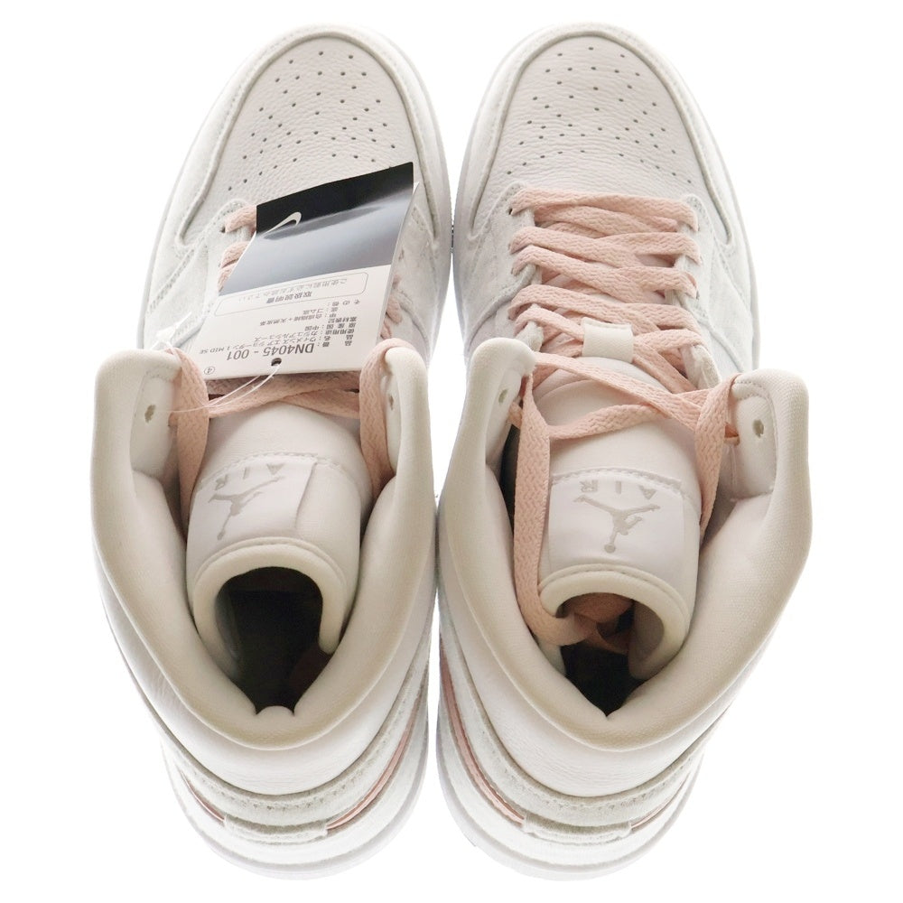 NIKE(ナイキ) WMNS AIR JORDAN 1 MID SE LIGHT IRON ORE ウィメンズ エアジョーダン1 ライト アイアン オレ ミッドカットスニーカー ホワイト/ピンク US12/29cm DN4045-001