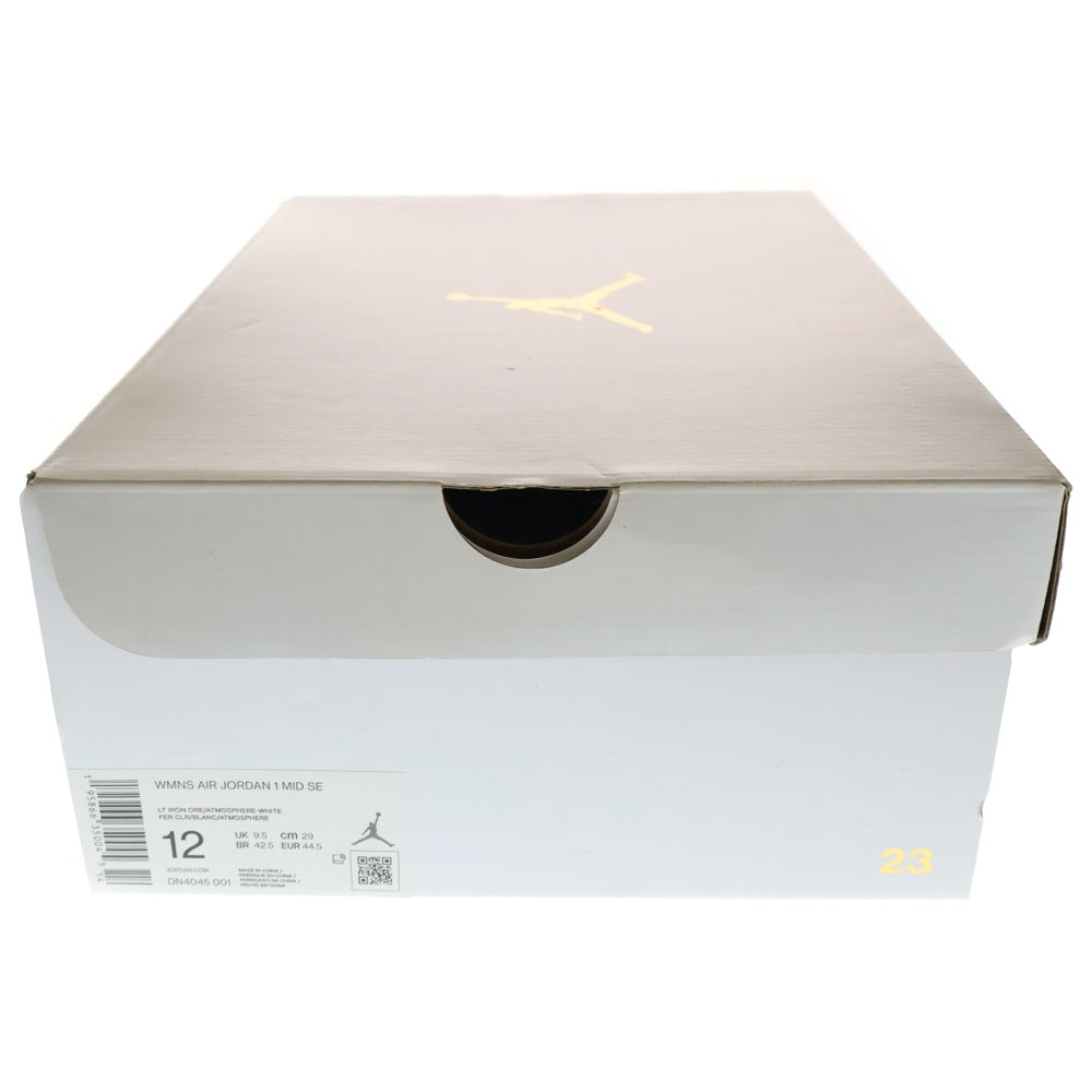 NIKE(ナイキ) WMNS AIR JORDAN 1 MID SE LIGHT IRON ORE ウィメンズ エアジョーダン1 ライト アイアン オレ ミッドカットスニーカー ホワイト/ピンク US12/29cm DN4045-001