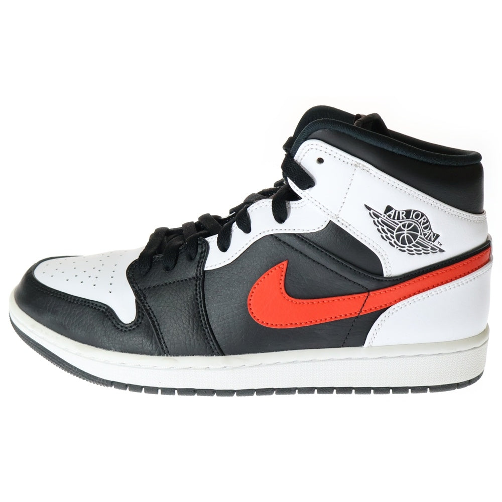 NIKE(ナイキ) AIR JORDAN 1 MID エアジョーダン 1 ミッドカットスニーカー ブラック/レッド/ホワイト US10/28cm 554724-075