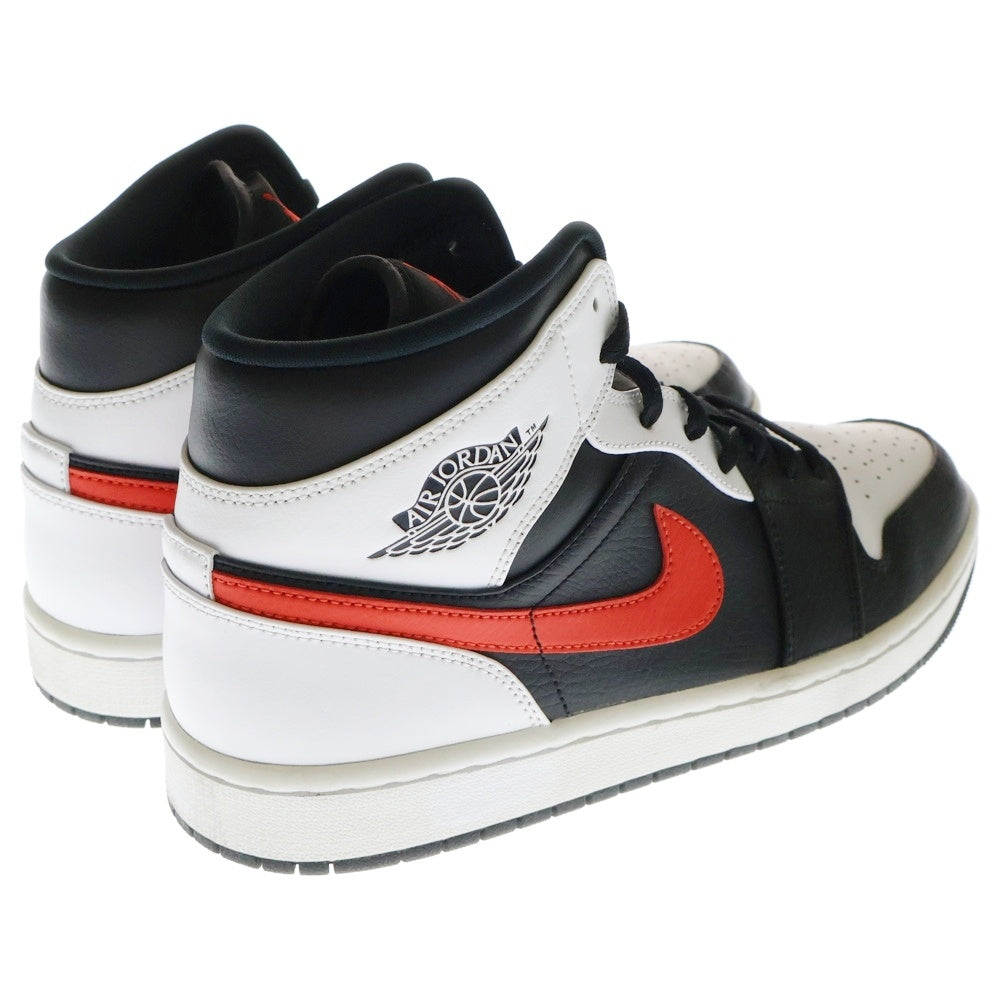 NIKE(ナイキ) AIR JORDAN 1 MID エアジョーダン 1 ミッドカットスニーカー ブラック/レッド/ホワイト US10/28cm 554724-075