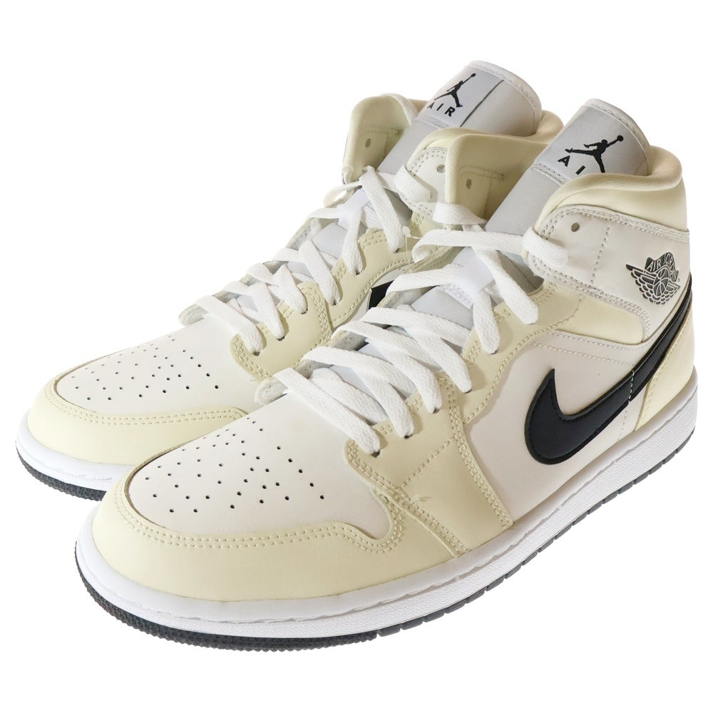 NIKE(ナイキ) WMNS AIR JORDAN 1 MID COCONUT MILK ウィメンズ エアジョーダン1 ココナッツミルク ミッドカットスニーカー ホワイト US12/29cm BQ6472-121