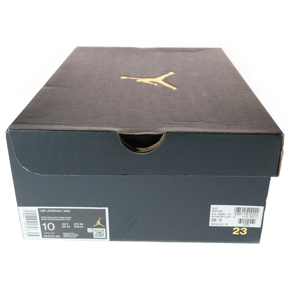 NIKE(ナイキ) AIR JORDAN 1 MID BEIGE CARDINAL RED エアジョーダン1 カーディナルレッド ミッドカットスニーカー ベージュ/レッド US10/28cm 554724-201