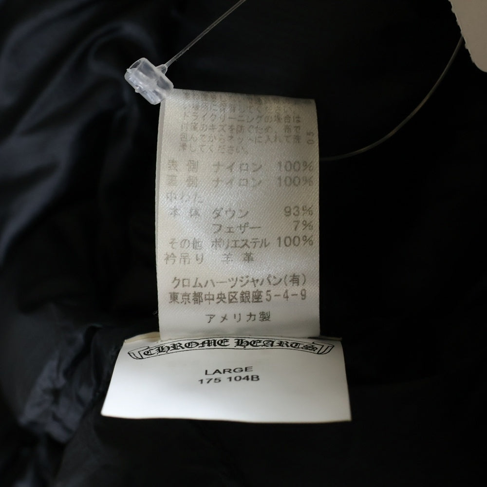 CHROME HEARTS(クロムハーツ) DOWN JACKET フード着脱 ダウンジャケット ブラック
