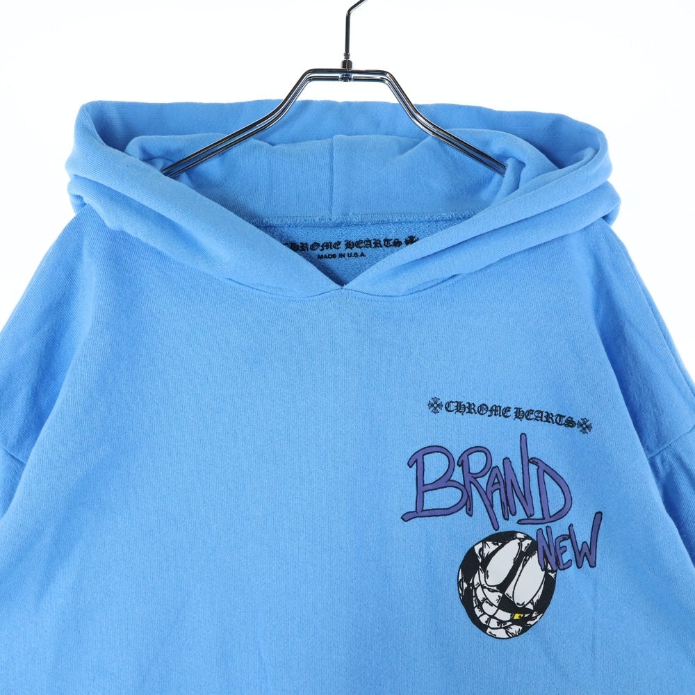 CHROME HEARTS(クロムハーツ) ×MATTY BOY BRAIN NEW PULLOVER HOODIE マッティボーイ ブレインニュー プリントフーディー プルオーバーパーカー ブルー