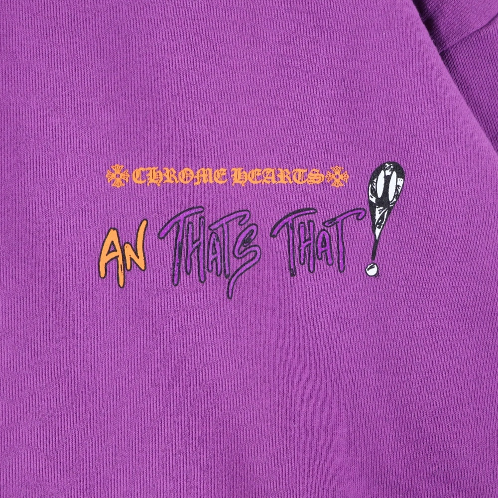 CHROME HEARTS(クロムハーツ) ×MATTY BOY I WANT MORE NOT LESS AN THAT'S THAT HOODIE マッティボーイ プリント スウェット プルオーバーパーカー フーディー パープル