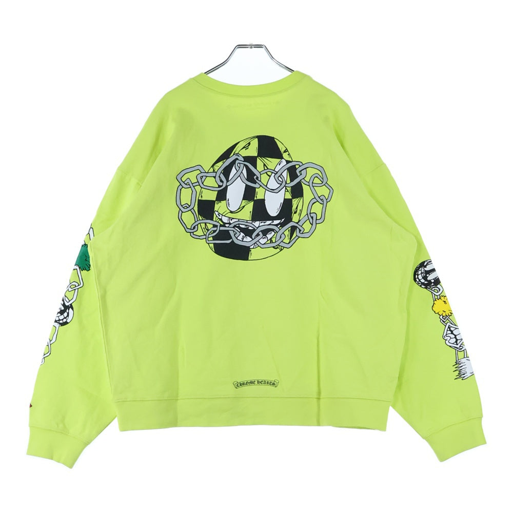 CHROME HEARTS(クロムハーツ) ×MATTY BOY PPO CHAIN GAME マッティボーイ チェーンゲーム プリント クルーネック スウェットトレーナー イエロー