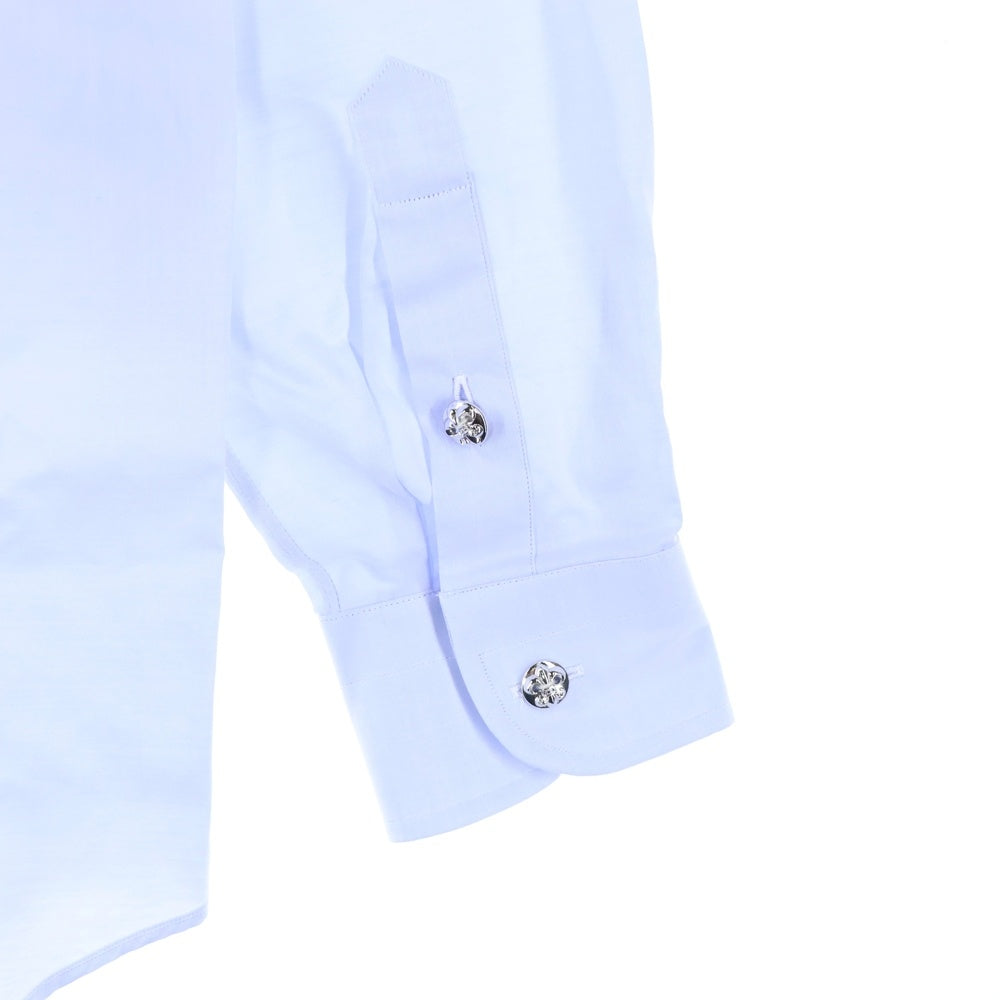 CHROME HEARTS(クロムハーツ) BS FLEUR DRESS SHIRT BSフレアボタン オーバーサイズコットン長袖シャツ ブルー