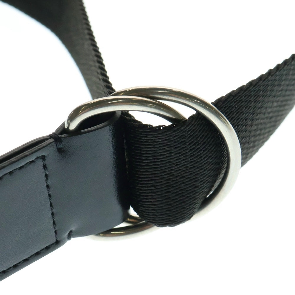 CELINE(セリーヌ) 21AW Medium Double Ring Belt in Jacquard Textile and Calfskin ジャカード テキスタイル & カーフスキン ミディアム ダブル リングベルト 45AVS2AEO 38SI