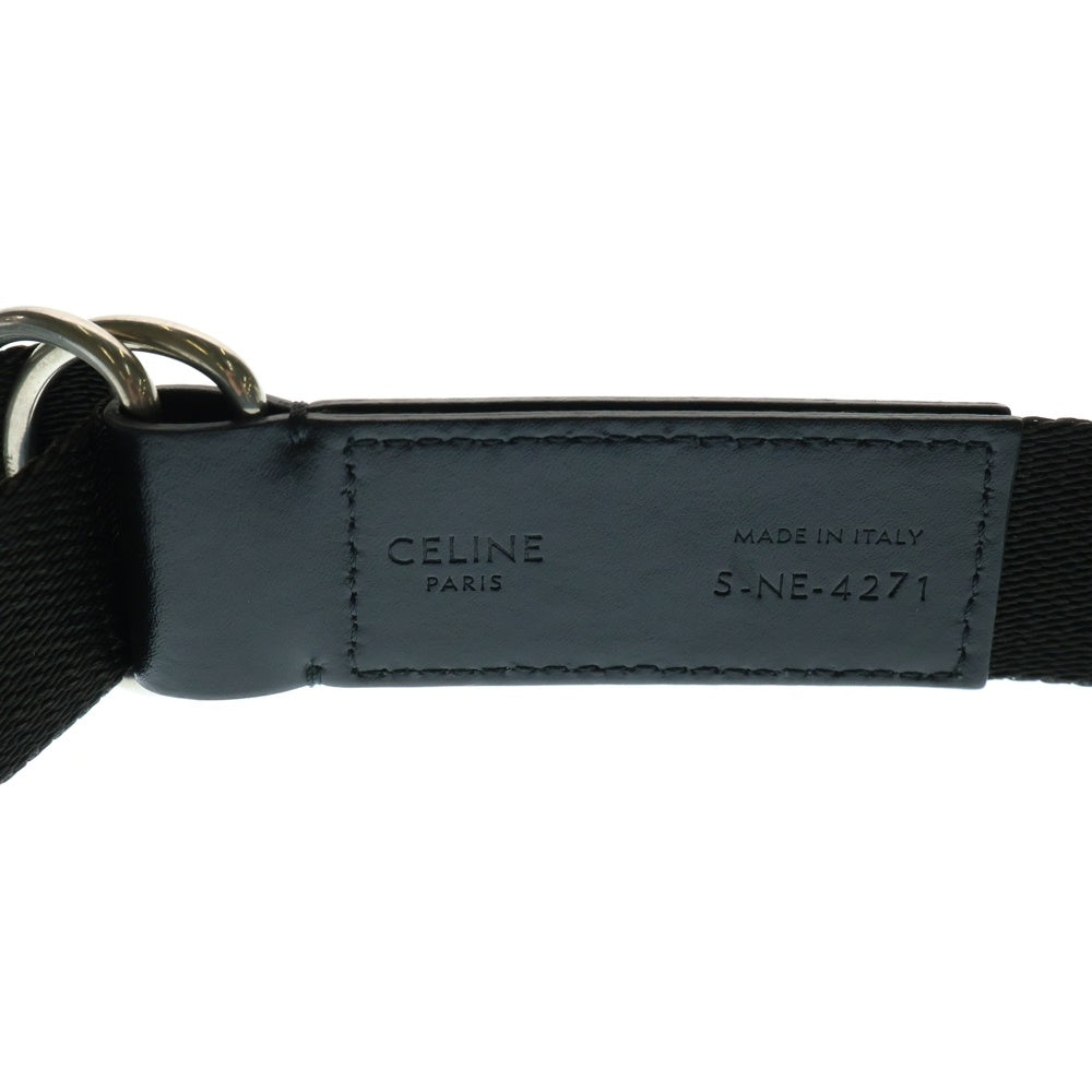 CELINE(セリーヌ) 21AW Medium Double Ring Belt in Jacquard Textile and Calfskin ジャカード テキスタイル & カーフスキン ミディアム ダブル リングベルト 45AVS2AEO 38SI