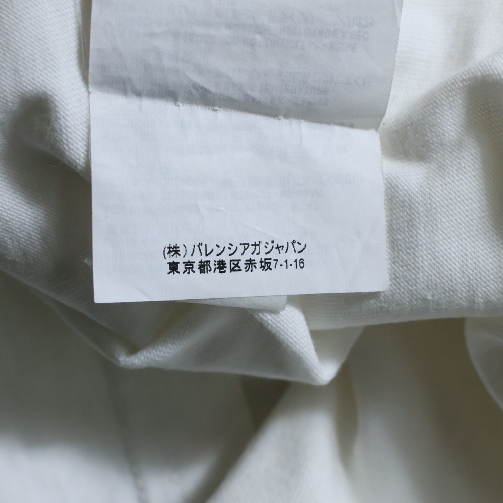 BALENCIAGA(バレンシアガ) 19SS バックロゴ刺繍 クルーネック 半袖Tシャツカットソー ホワイト 528408 レディース