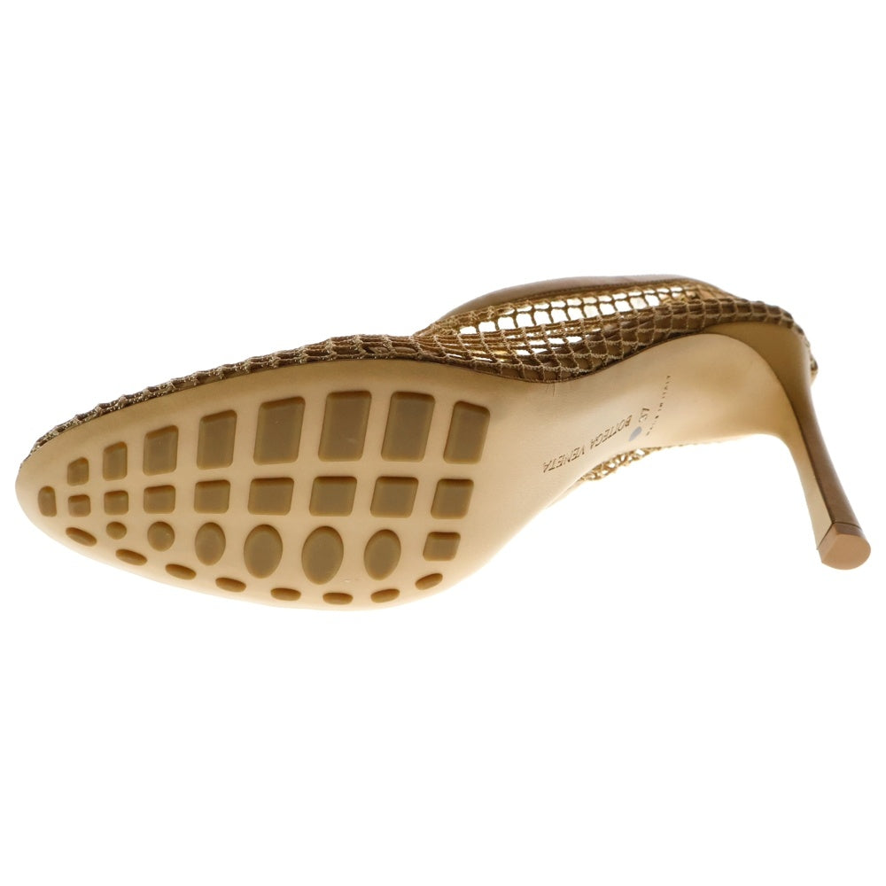 BOTTEGA VENETA(ボッテガヴェネタ) チェーン装飾 メッシュ ヒールパンプス ベージュ 618755 VBPS3