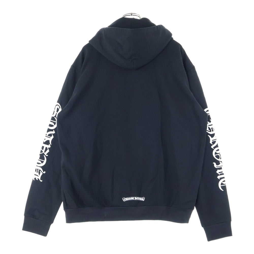 CHROME HEARTS(クロムハーツ) SWTSHRT HD ZIP アームロゴ ジップアップパーカー スウェット ブラック