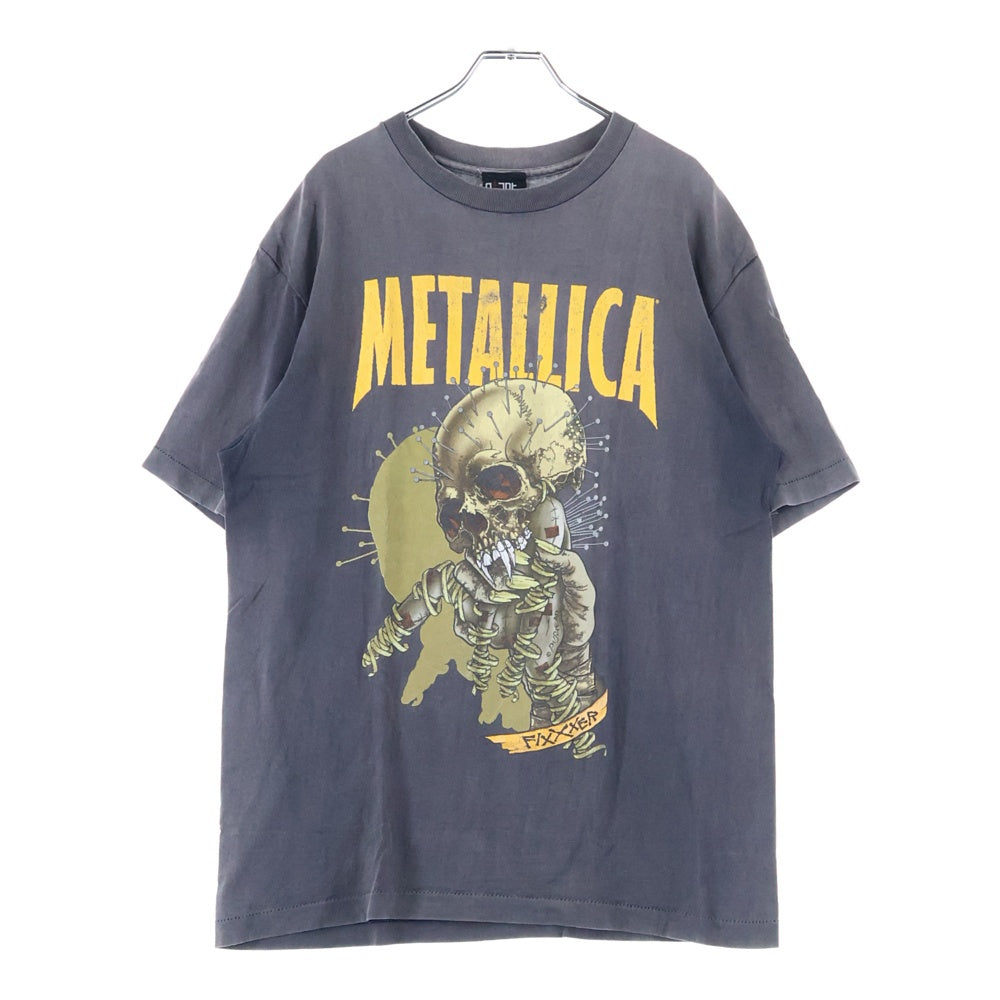 VINTAGE(ヴィンテージ) 90S VINTAGE METALLICA PUSHEAD FIXXXER ヴィンテージ メタリカ パスヘッド フィクサー 両面プリント クルーネック半袖Tシャツ カットソー チャコールグレー