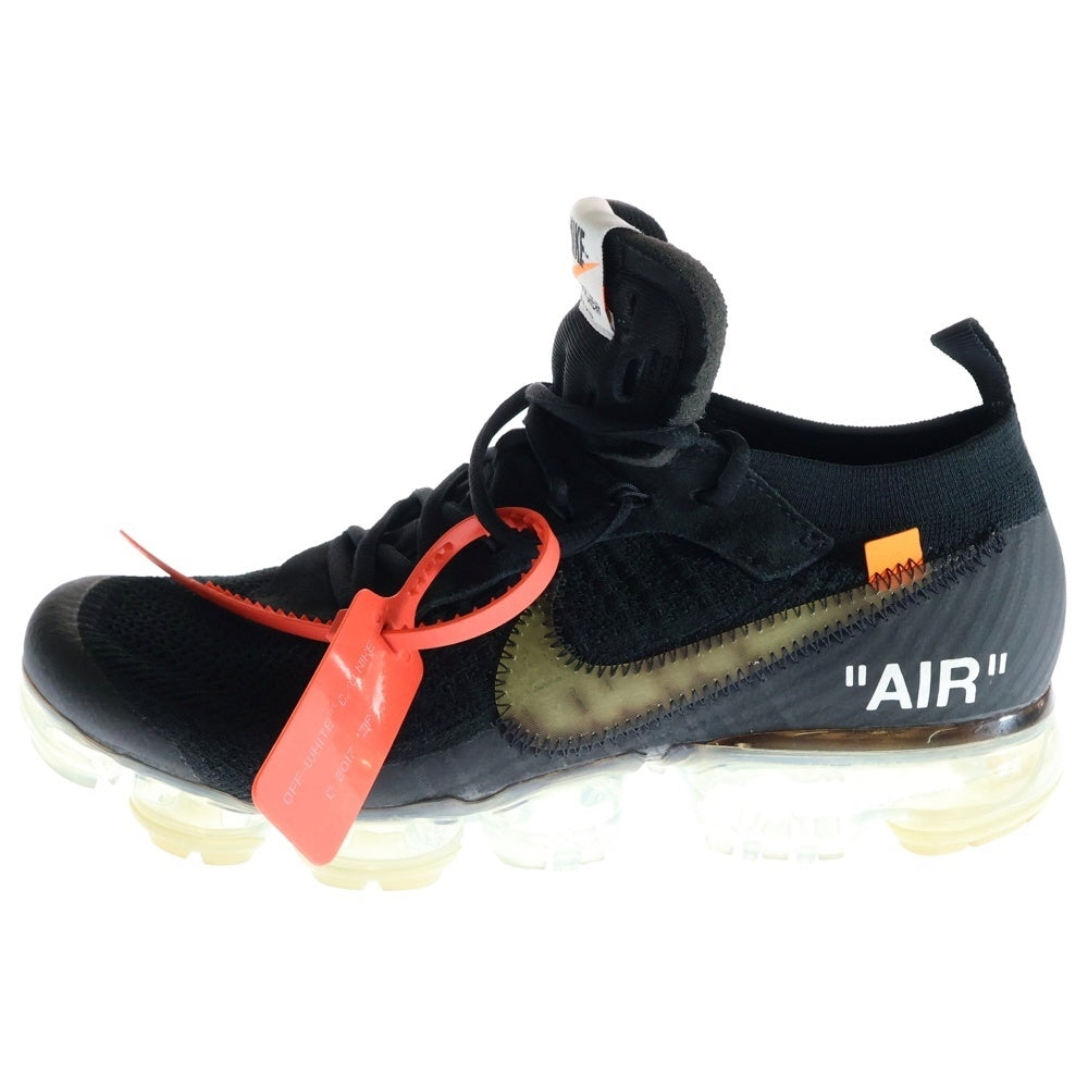 NIKE(ナイキ) ×OFF-WHITE AIR VAPORMAX FLYKNIT オフホワイト エア ヴェイパーマックス フライニット ローカットスニーカー ブラック US9/27cm AA3831-002