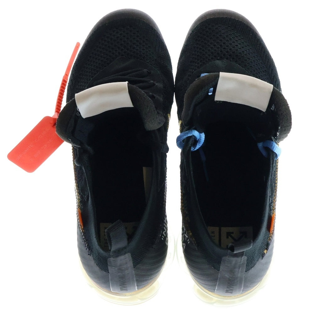 NIKE(ナイキ) ×OFF-WHITE AIR VAPORMAX FLYKNIT オフホワイト エア ヴェイパーマックス フライニット ローカットスニーカー ブラック US9/27cm AA3831-002
