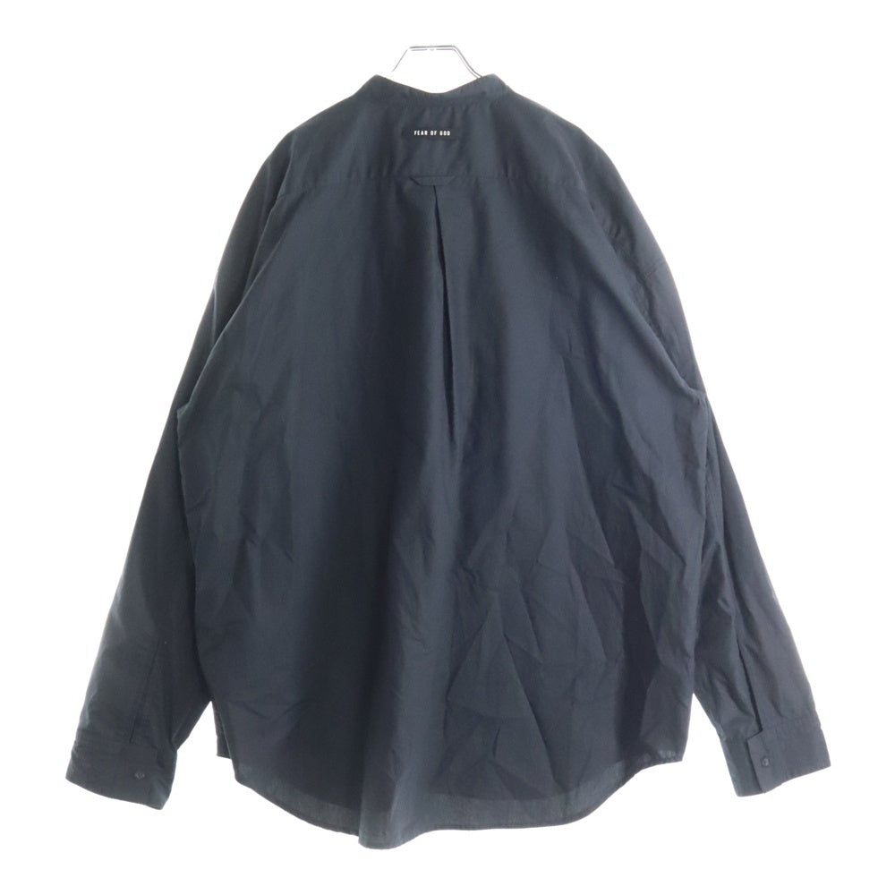 FEAR OF GOD(フィアオブゴッド) SIXTH COLLECTION Anorak Shirt シックススコレクション アノラックノーカラー長袖シャツ ブラック 6S19-2001-2