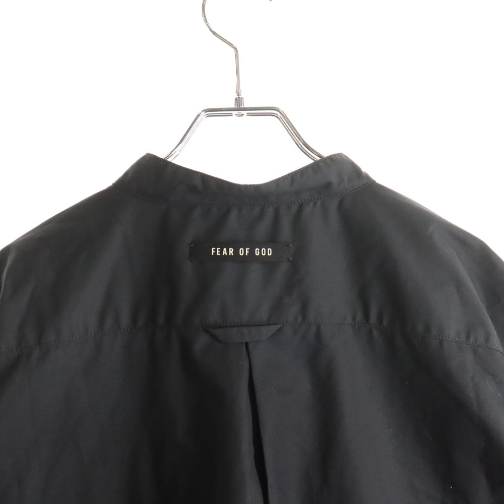 FEAR OF GOD(フィアオブゴッド) SIXTH COLLECTION Anorak Shirt シックススコレクション アノラックノーカラー長袖シャツ ブラック 6S19-2001-2