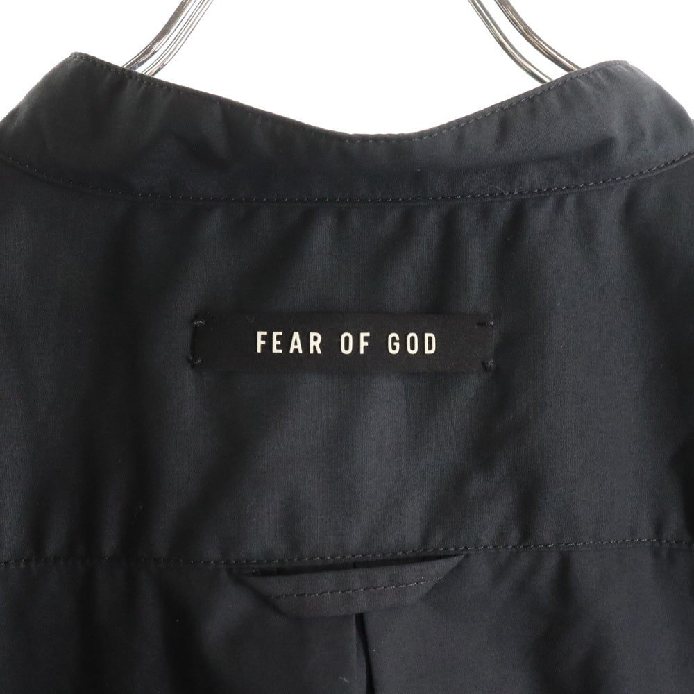FEAR OF GOD(フィアオブゴッド) SIXTH COLLECTION Anorak Shirt シックススコレクション アノラックノーカラー長袖シャツ ブラック 6S19-2001-2