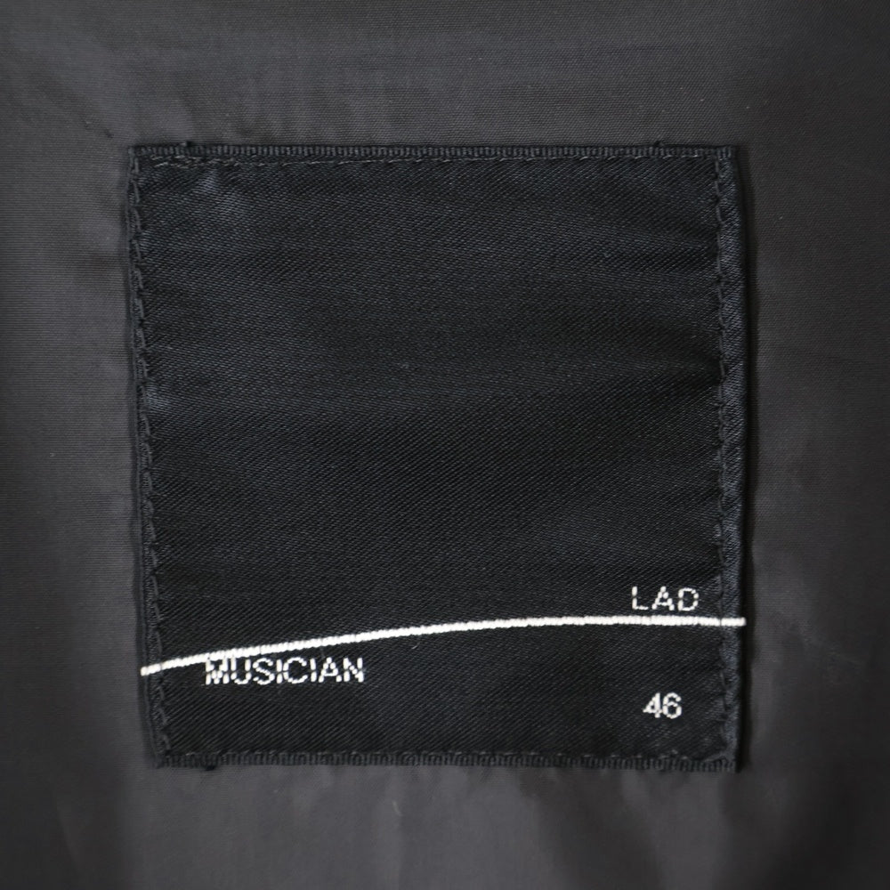 LAD MUSICIAN(ラッドミュージシャン) 18AW DOUBLE ARMY CLOTH ダブルアーミークロス ジップアップジャケット ブルゾン ブラック 2218-353