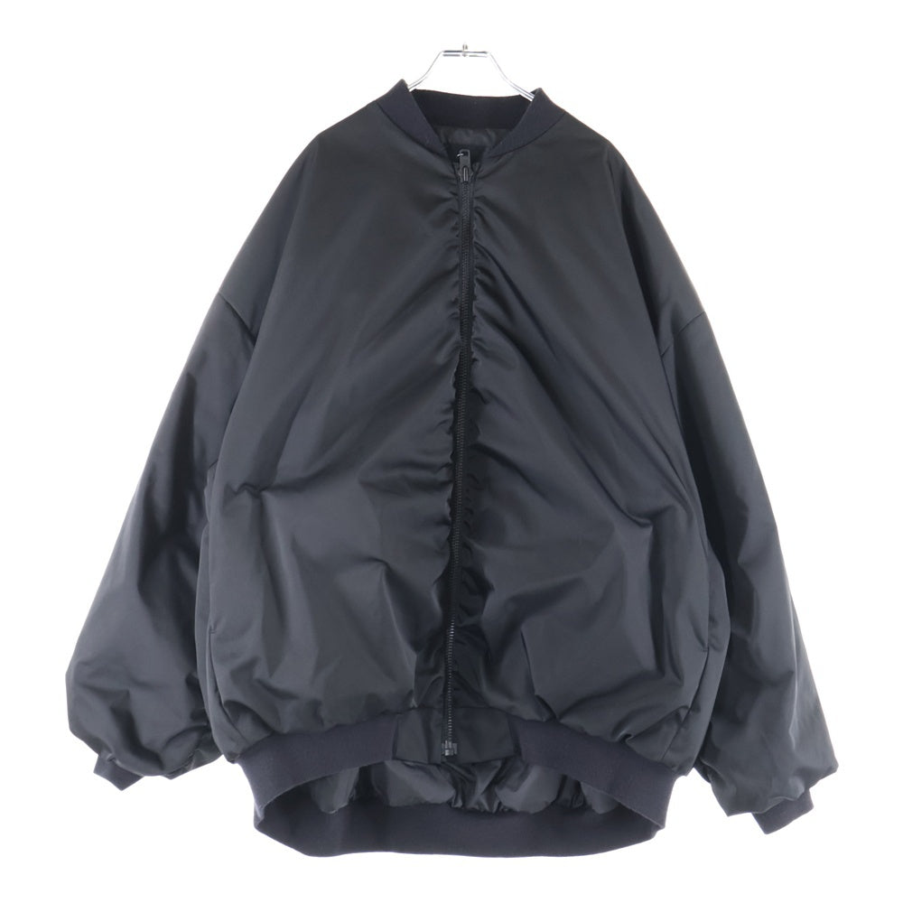 LAD MUSICIAN(ラッドミュージシャン) 19AW PE TWILL BIG MA-1 ツイル ビッグ ジップアップジャケット ブルゾン ブラック 2219-354