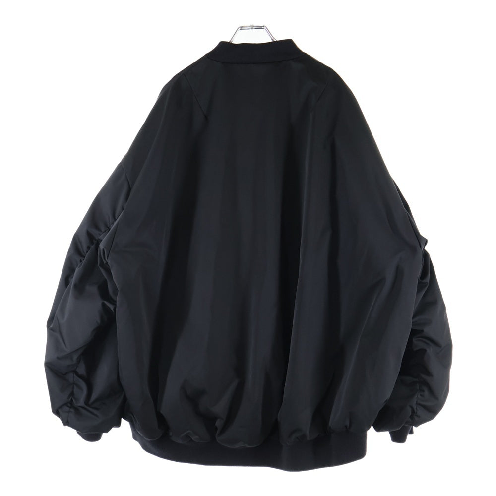 LAD MUSICIAN(ラッドミュージシャン) 19AW PE TWILL BIG MA-1 ツイル ビッグ ジップアップジャケット ブルゾン ブラック 2219-354