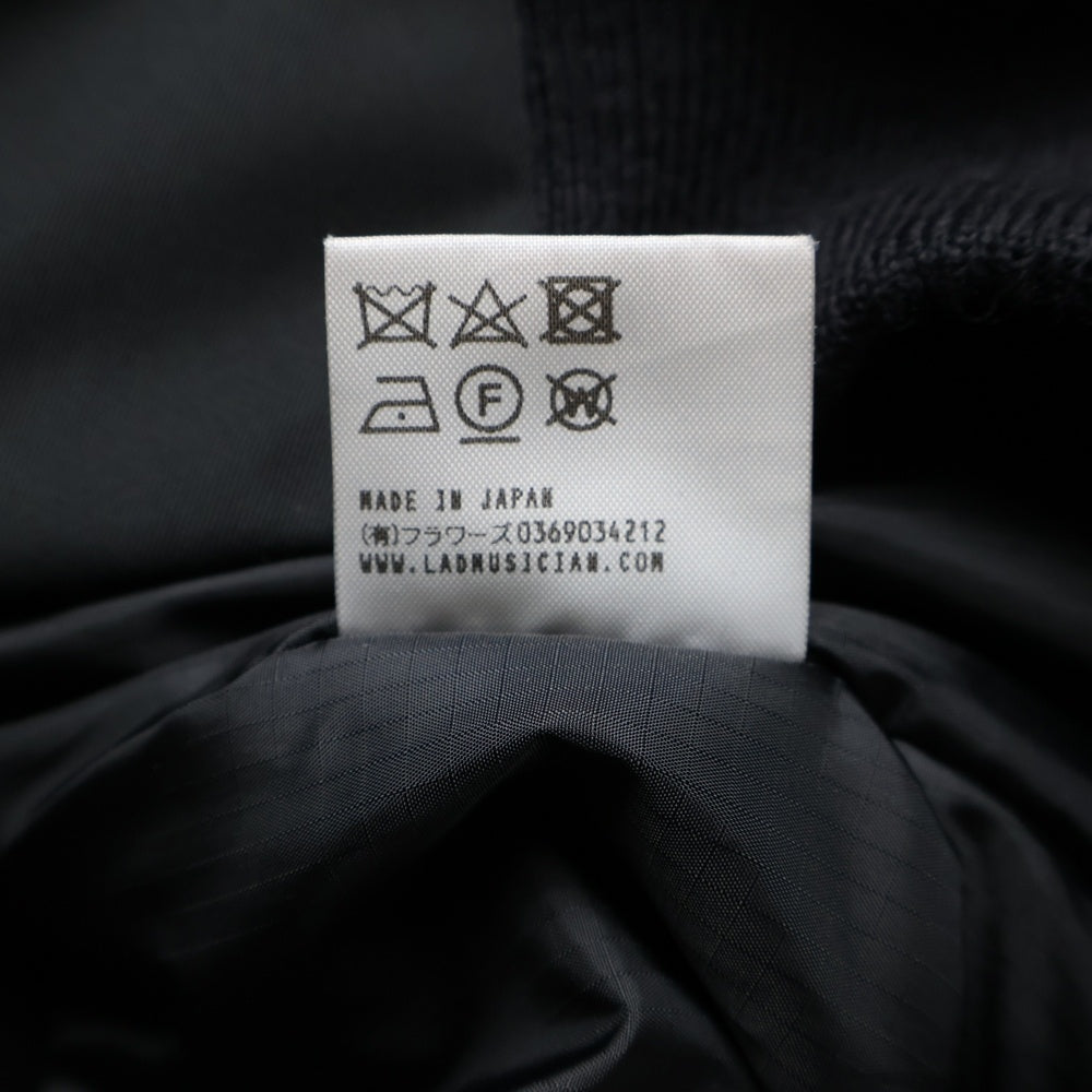 LAD MUSICIAN(ラッドミュージシャン) 19AW PE TWILL BIG MA-1 ツイル ビッグ ジップアップジャケット ブルゾン ブラック 2219-354