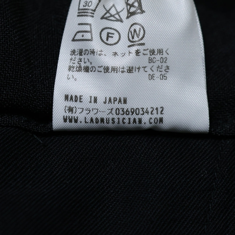 LAD MUSICIAN(ラッドミュージシャン) 21SS TROPICAL TAPERED WIDE PANTS トロピカル テーパード ワイドパンツ ブラック 2121-509