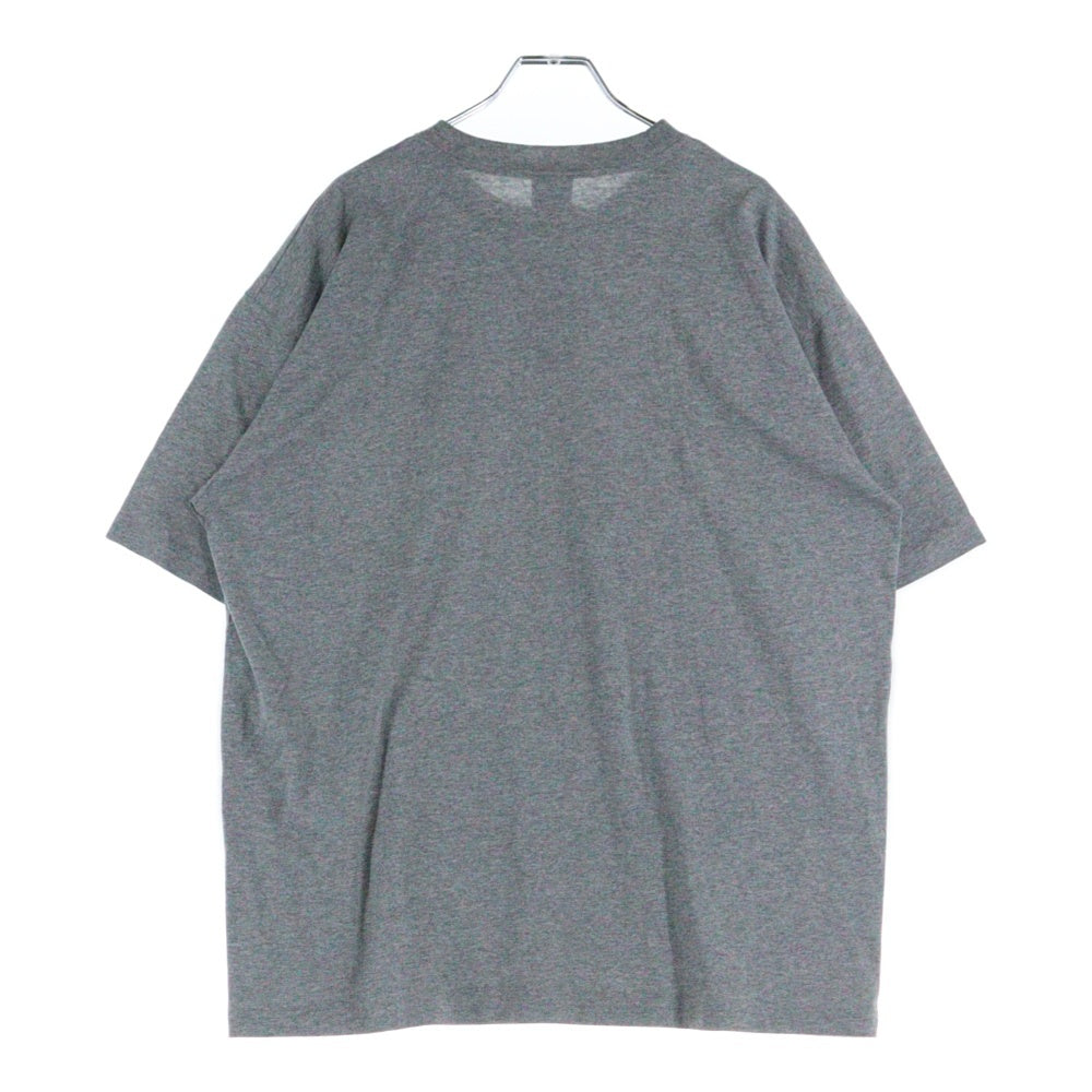STUSSY(ステューシー) フロントロゴ刺繍 クルーネック半袖Tシャツ カットソー グレー