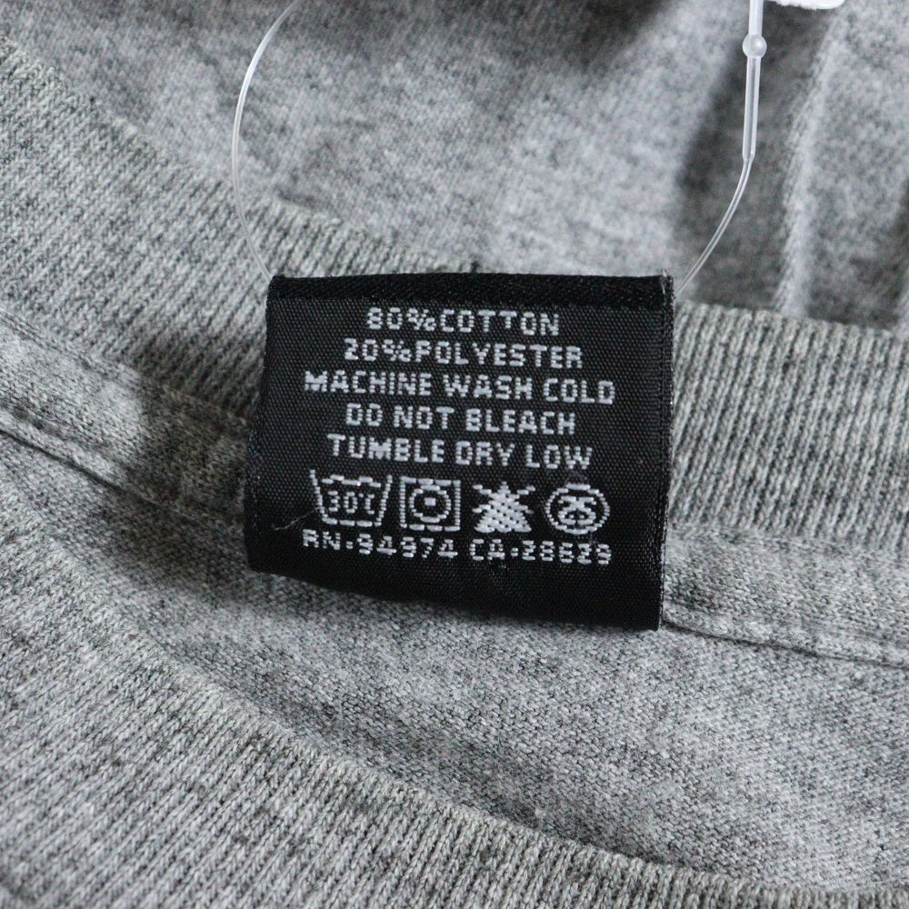 STUSSY(ステューシー) 00s OLD STUSSY KNOWLEDGE IS KING オールドステューシー グラフィックプリント クルーネック 半袖Tシャツ カットソー グレー