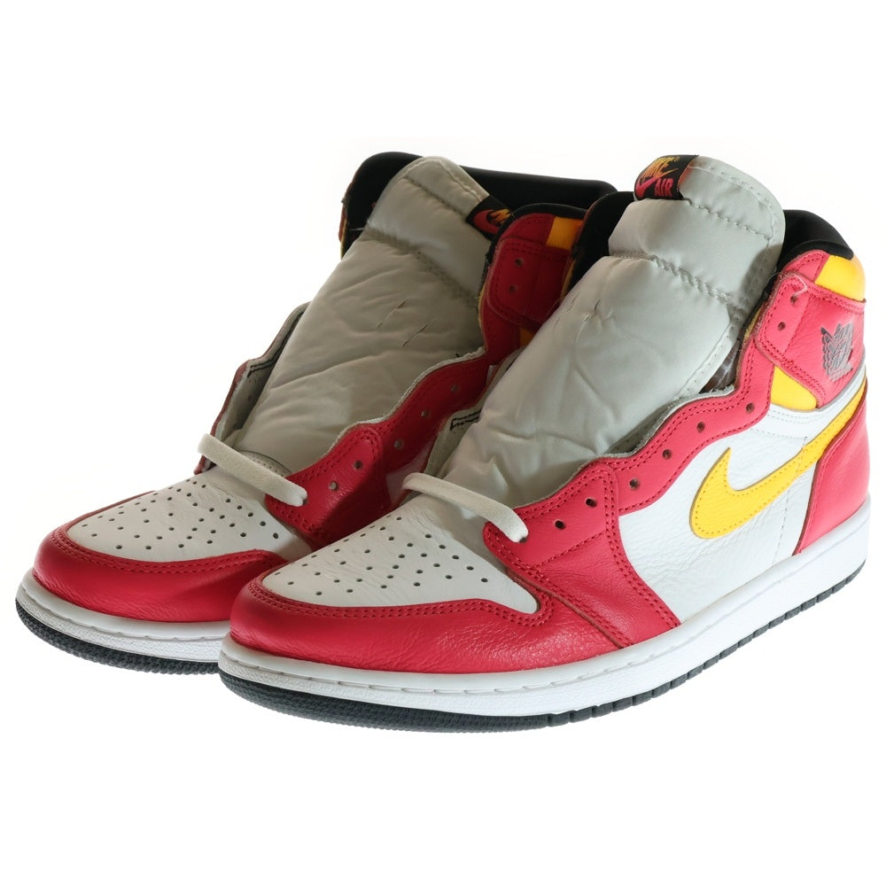 NIKE(ナイキ) AIR JORDAN 1 RETRO HIGH OG LIGHT FUSION RED エアジョーダン1 ライトフュージョン ハイカットスニーカー ピンク/ホワイト US10.5/28.5cm 555088-603